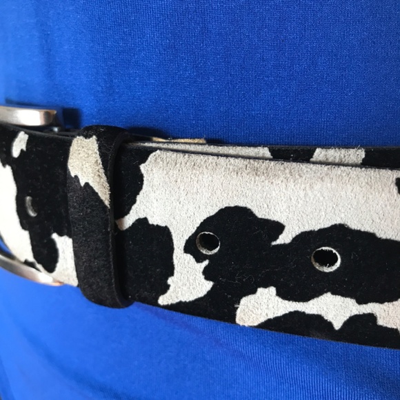 Genuine Suede Cow Print Belt- eye catching! 3/$19 - Picture 4 of 14